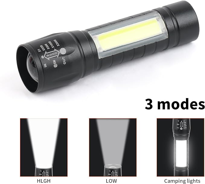 5 Pack Mini Small Pocket LED Flashlight USB-C Rechargeable High Lumens Bright - Image 4