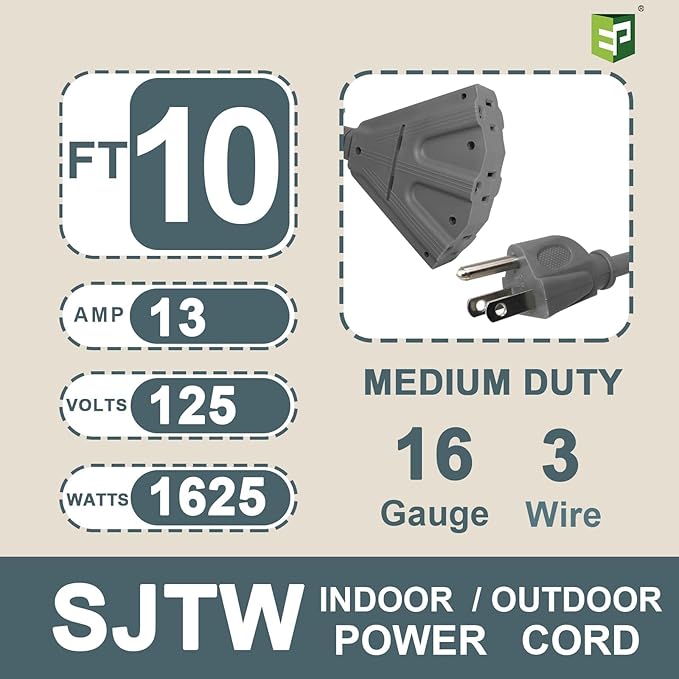 EP 10 Ft Outdoor Extension Cord - Image 2
