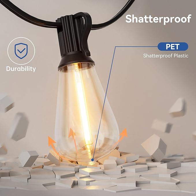 100 FT Solar String Lights Outdoor Waterproof - Image 7