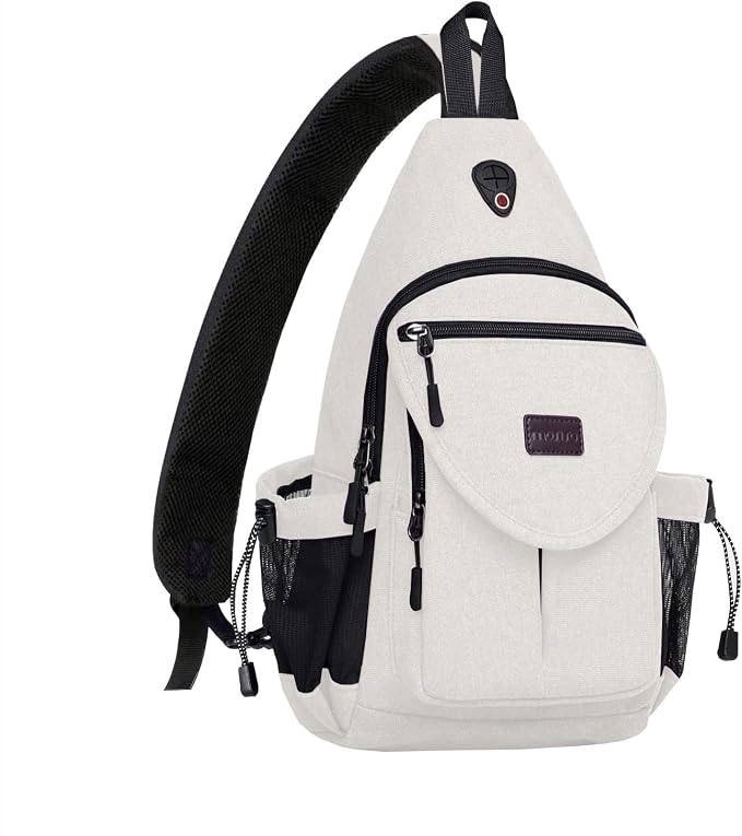 MOSISO Sling Backpack, Canvas Crossbody Hiking Daypack Bag by MOSISO