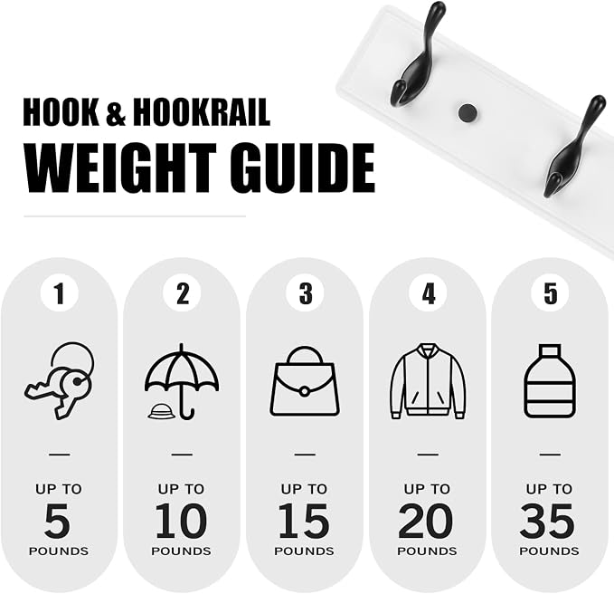 Badiano Wooden Coat Rack, Wall-Mounted Organizer - Image 3