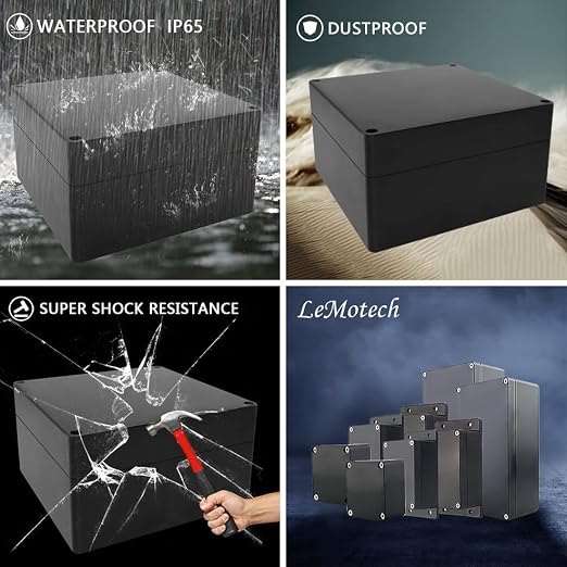 LeMotech Electrical Box ABS Plastic Project Box IP65 Waterproof Junction Box - Image 7