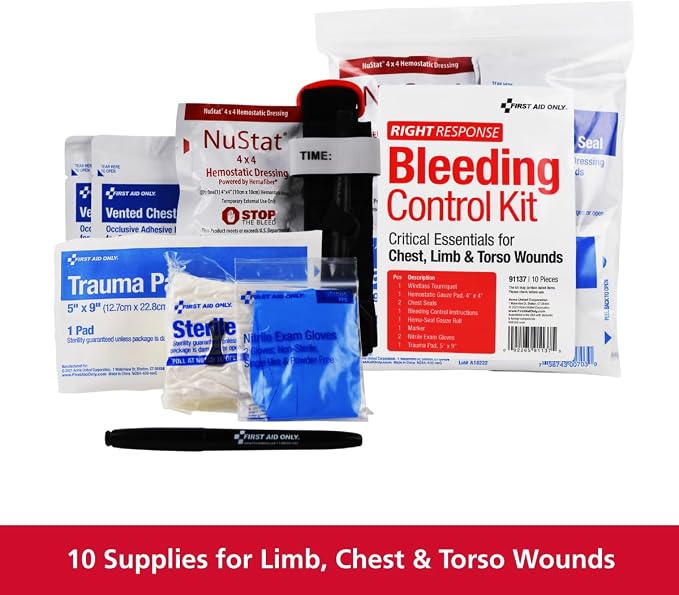 First Aid Only 91137 Critical Essentials Bleeding Control Kit - Image 2