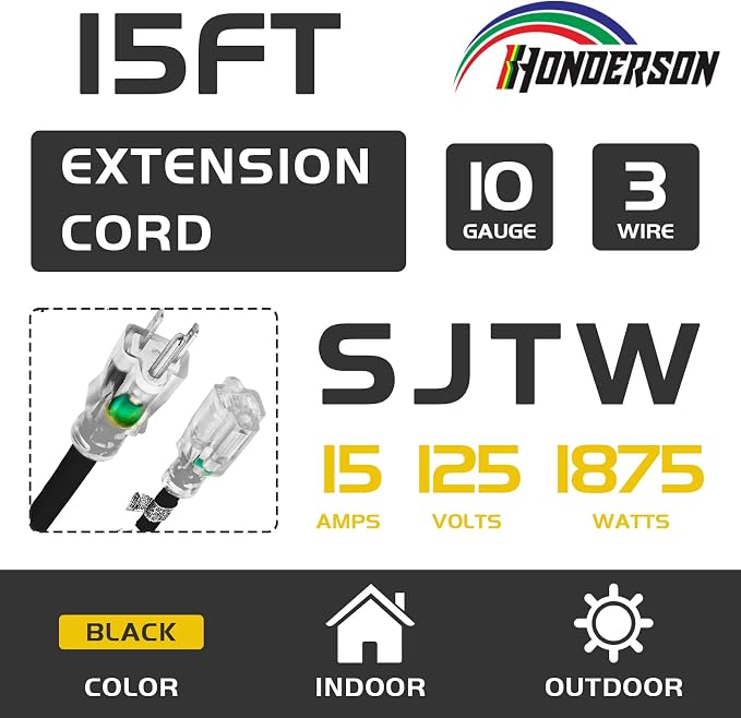 Indoor Outdoor Extension Cord Weatherproof - Image 2