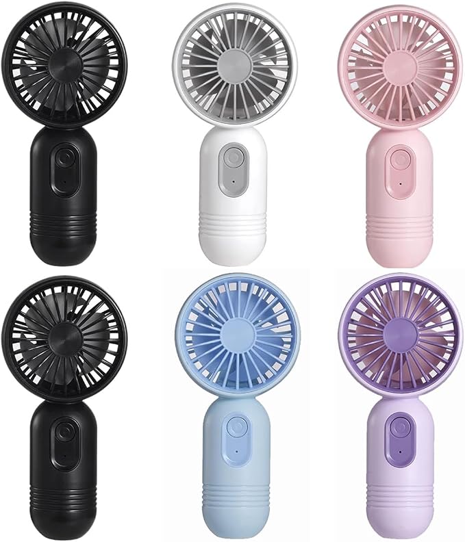 Mini Portable Fan 6 Pack, Cute Handheld Battery Operated Lightweight Small by JODNO