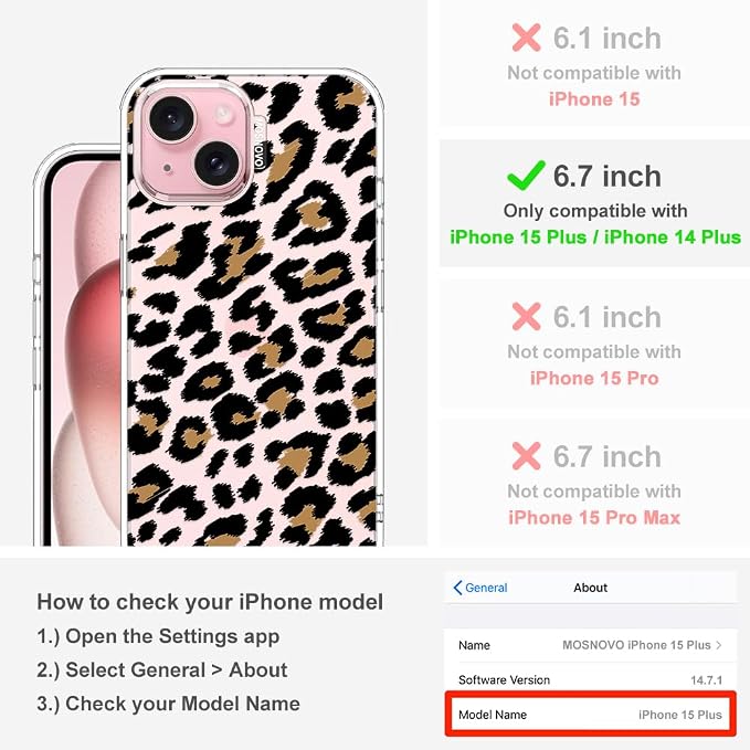 MOSNOVO Case for iPhone 15 Plus/iPhone 14 Plus - Image 2