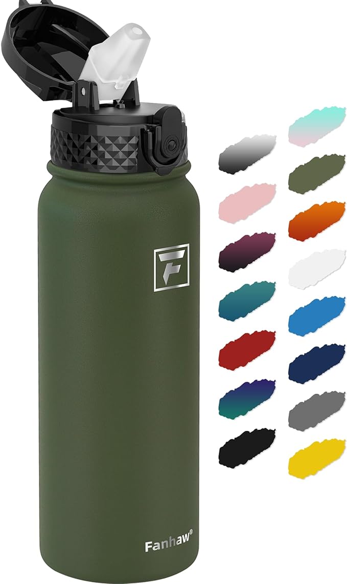 Fanhaw 20 oz Insulated Stainless Steel Water Bottle by FANHAW