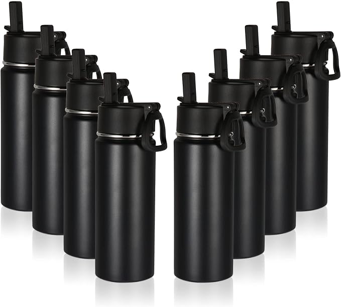 Volhoply 18oz Insulated Water Bottle Bulk 8 Pack, Kids Stainless Steel Water by LiveFully%EF%BC%8CDrinkFreely%E2%80%94KeepGoingwithVolhoply%EF%BC%81