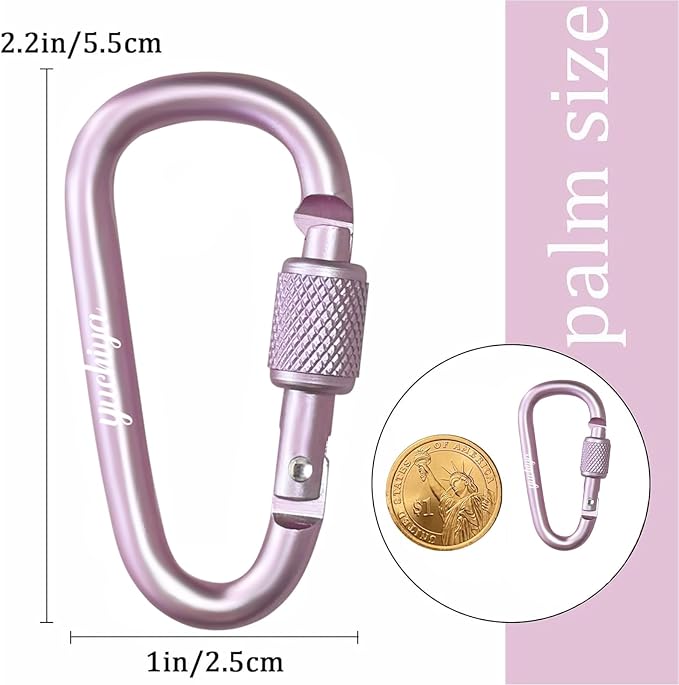 YUCHIYA 8 Pack D-Shape Carabiner Clasp - Image 4