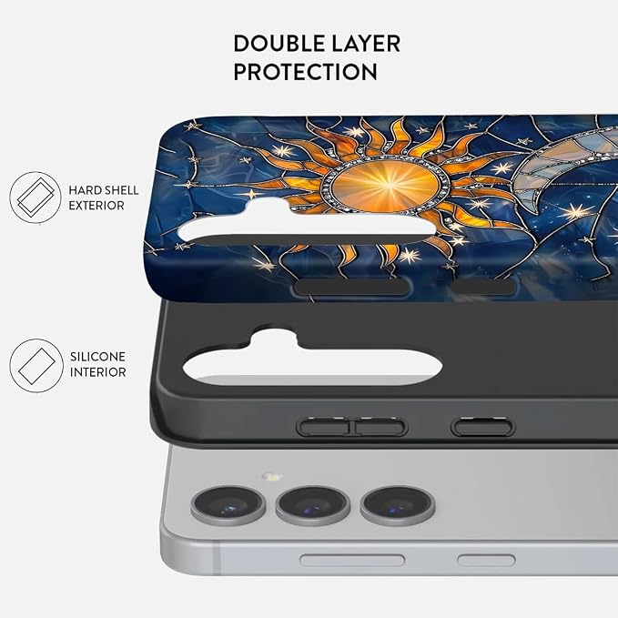 Compatible for Samsung Galaxy S25 FE 5G Case, Dual Layer Heavy Duty 2 in 1 - Image 2