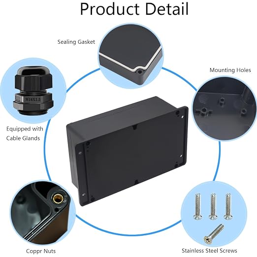 Junction Box IP65 Waterproof ABS Plastic Electrical Project Case Power Junction - Image 5