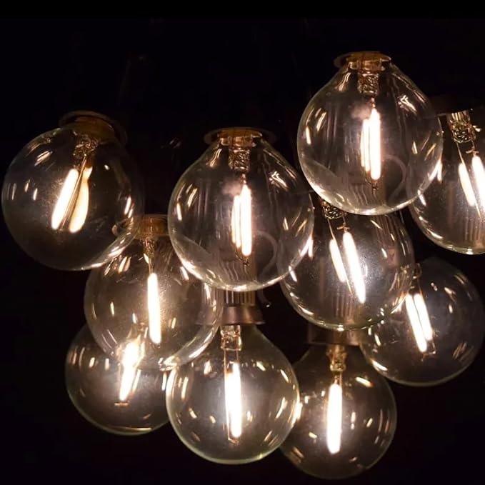 Lampat String Lights, LED 50 Lights Bulb 50Ft G40 Globe String Lights - Image 3