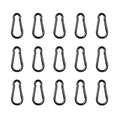 Black Carabiner, Heavy Duty Galvanized Steel Spring Snap Hook Carabiner Clips by High-PQ