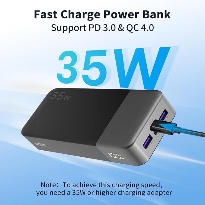 NOBIS Portable Charger, 20000mAh Power Bank, 35W Power Bank Fast Charging - Image 2