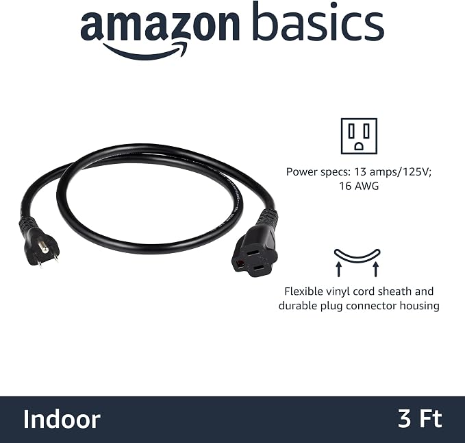 Amazon Basics 3-Prong Extension Cord - Image 2