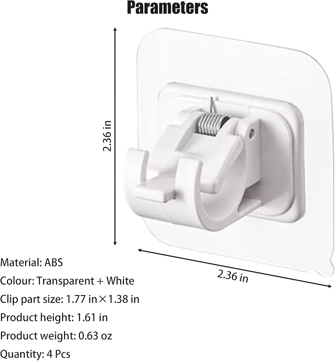 Self Adhesive Curtain Rod Holder, Universal No Drilling Hanging Pole Support - Image 7