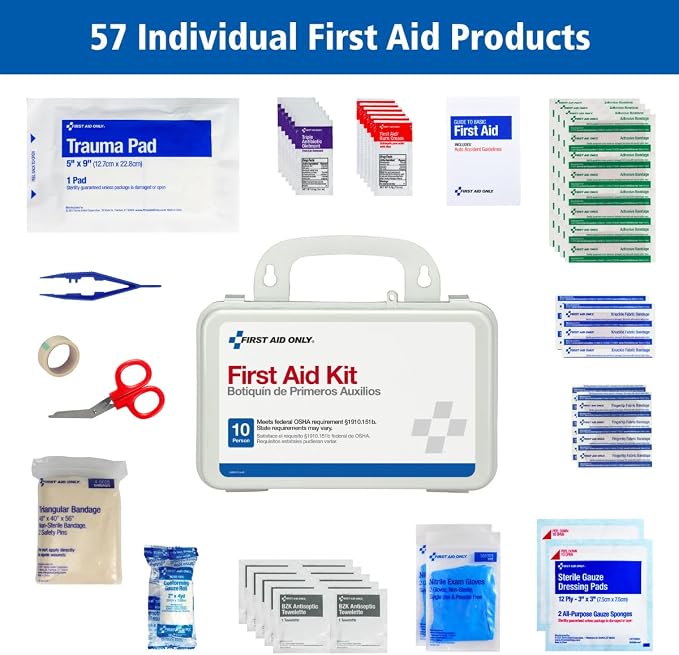 First Aid Only 6060 All-Purpose 10-Person Emergency First Aid Kit - Image 3