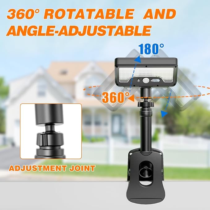 Clip On Solar Motion Sensor Light Outdoor, 600LM 3 Modes IP65 Waterproof - Image 6