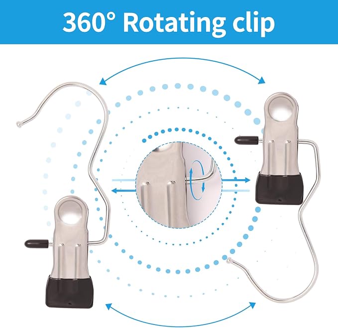 30 Pack Heavy Hanger Clips for Closet, Laundry Hooks Hanging Clips with - Image 5