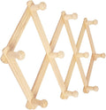 AMAPON Accordion Style Expandable Wall Wooden Coat Rack 10 Hooks Hang Hats by AMAPON