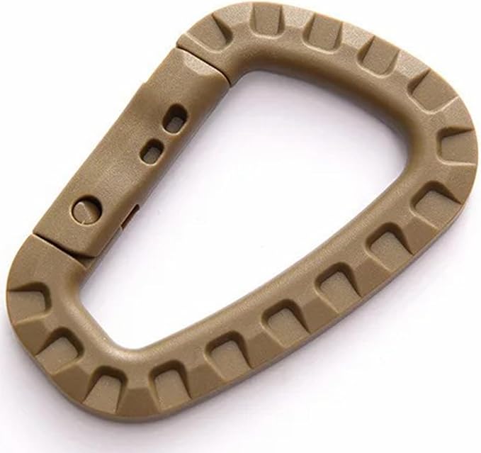 Tactical Gear Carabiner Keychain Clip Plastic D-Rings Large Key Chain Heavy by CooBigo