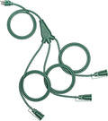 DEWENWILS Christmas Outdoor Extension Cord 1 to 3 Splitter, Total 12FT by DEWENWILS