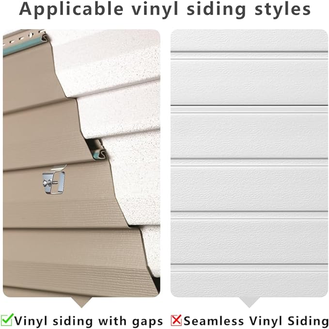 Hibezos 12 Pack Vinyl Siding Clip Hooks - Image 2