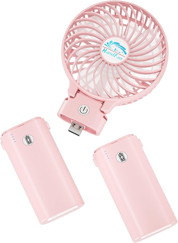 HandFan 10400mAh Personal Handheld Fan, 40Hrs Long-Lasted Hand Fan Rechargeable by HandFan