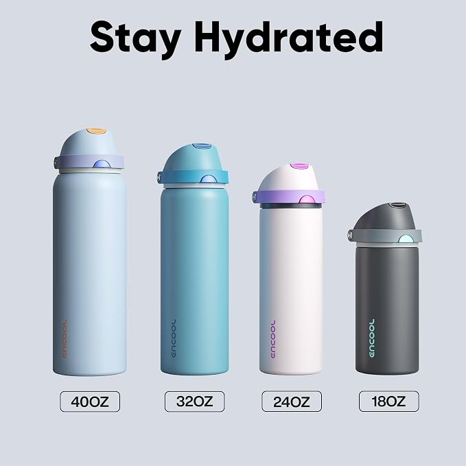 Insulated Water Bottle with Straw - Image 7