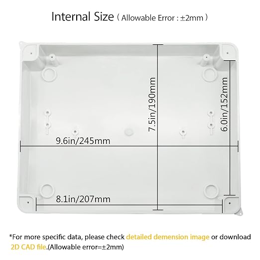 LeMotech Junction Box, Electrical Box IP65 Water Resistant Dustproof ABS - Image 3