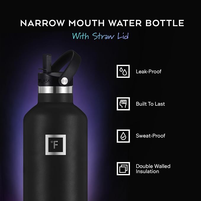 IRON °FLASK Camping & Hiking Hydration Flask - 32 oz Twilight Blue - Image 2