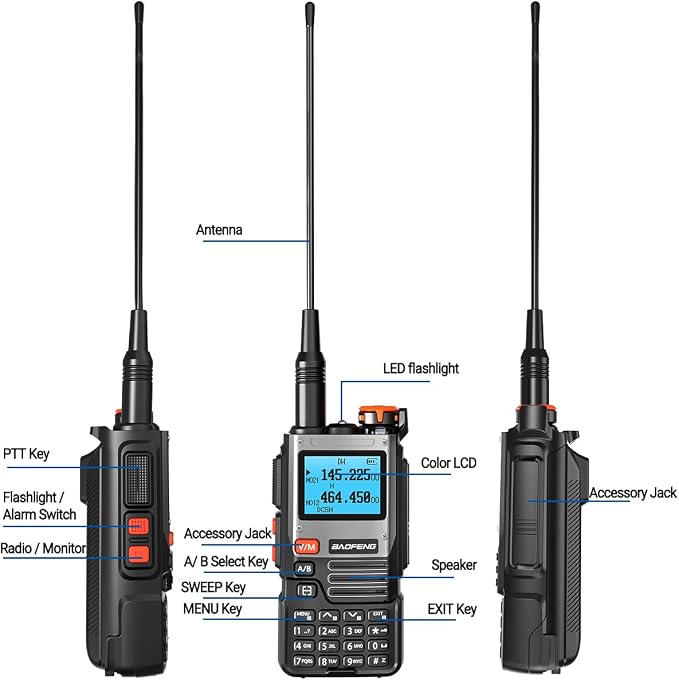 BaoFeng Radio Ham Radio Handheld K61 8W Rechargeable Walkie Talkies 2600mAh - Image 8