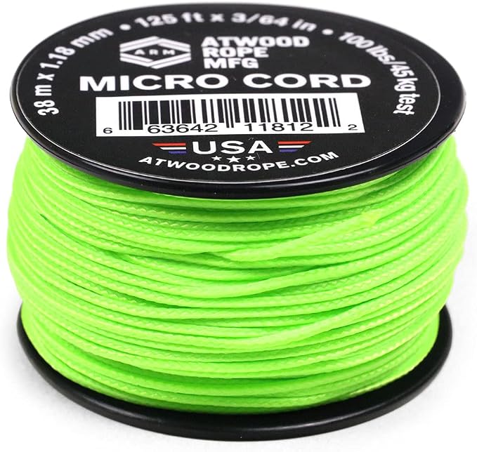 Atwood Rope MFG Micro Utility Cord 1.18mm X 125ft Reusable Spool | Tactical by AtwoodRopeMFG