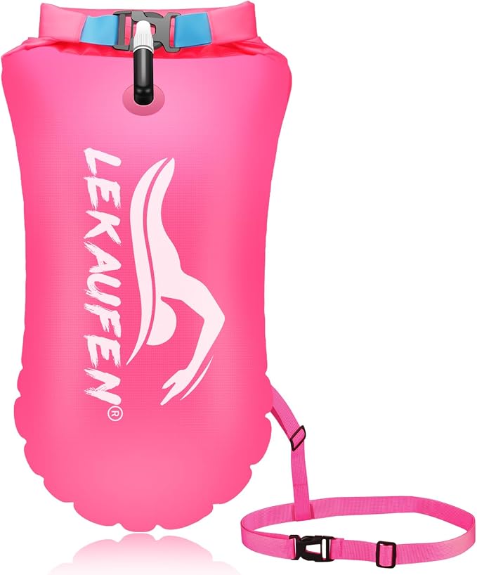 Swim Buoy for Open Water, 20L Swim Safety Float Waterproof Dry Bag for Swimmers by LeKaufen