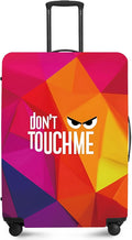 Don't Touch Me Funny Travel Luggage Cover-Neon Geometric Stretchable Airplane by ANNAQUEEN