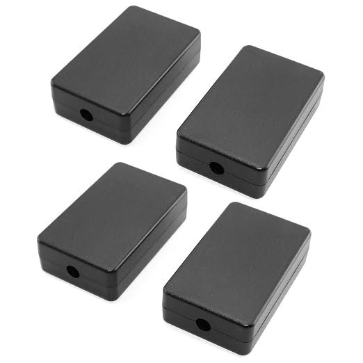 DGZZI Electrical Junction Box 4PCS Electric Plastic Black Waterproof Project by Unknown