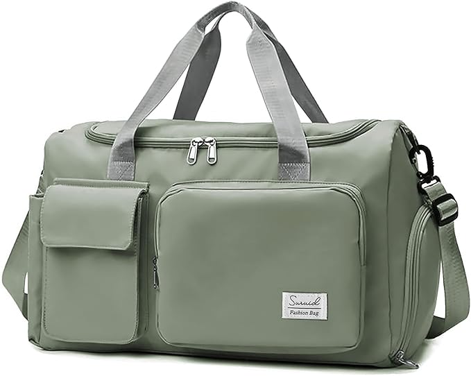 Suruid Travel Duffel Bag with Shoes Compartment Sports Gym Bag with Dry Wet by SURUID