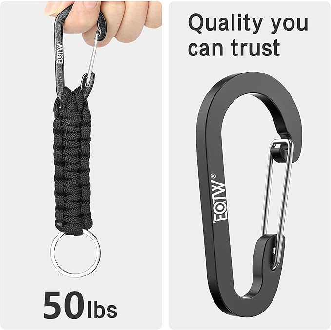EOTW Paracord Keychain for Men Women Paracord Carabiner Backpack Keychain - Image 6