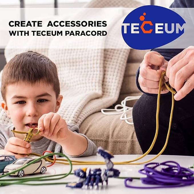 TECEUM Reflective Paracord Rope 1000 – 1000ft/200ft/100ft/50ft – 40+ Colors – - Image 7