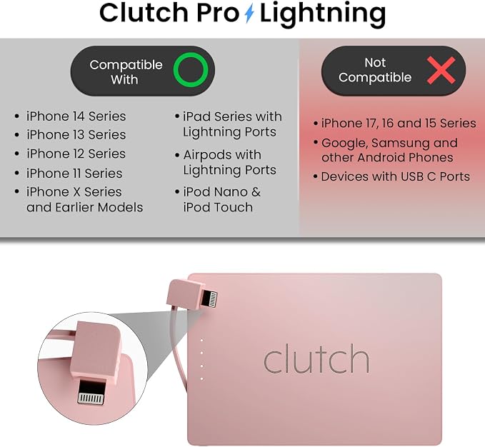 Clutch Pro – World's Thinnest iPhone Charger – Portable Power Bank 5000mAh – - Image 2