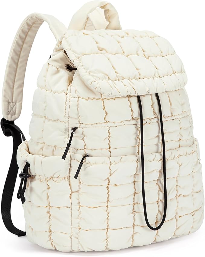 CLUCI Puffy Quilted Backpack Purse - Image 6