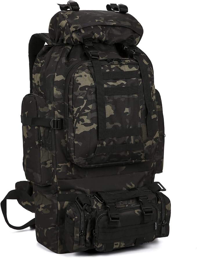 100L Camping Hiking Backpack, Molle military Tactical rucksack backpack by HongXingHai