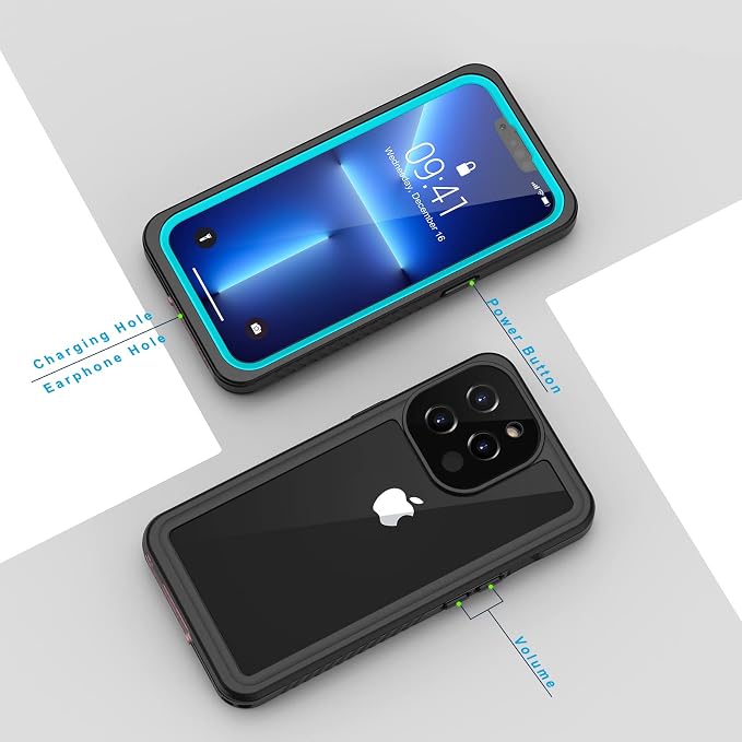 Lanhiem for iPhone 13 Pro Max Case, IP68 Waterproof Dustproof Shockproof Cases - Image 6