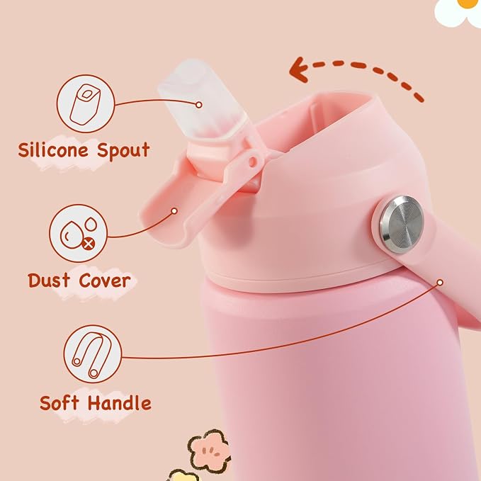 Kerilyn 12oz Kids Water Bottle, Stainless Steel Insulated Water Bottle - Image 3
