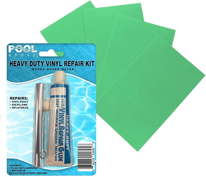 Heavy Duty Vinyl Repair Patch Kit | Vinyl Cement Adhesive Glue and Colored by PoolAbove