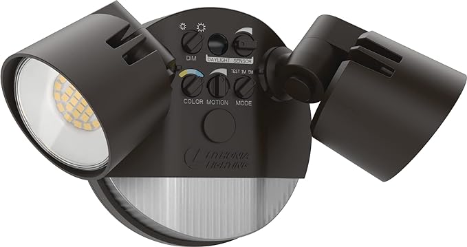 Lithonia Lighting HomeGuard 2-Light LED Outdoor Flood Lights, Motion Sensor by AcuityBrands
