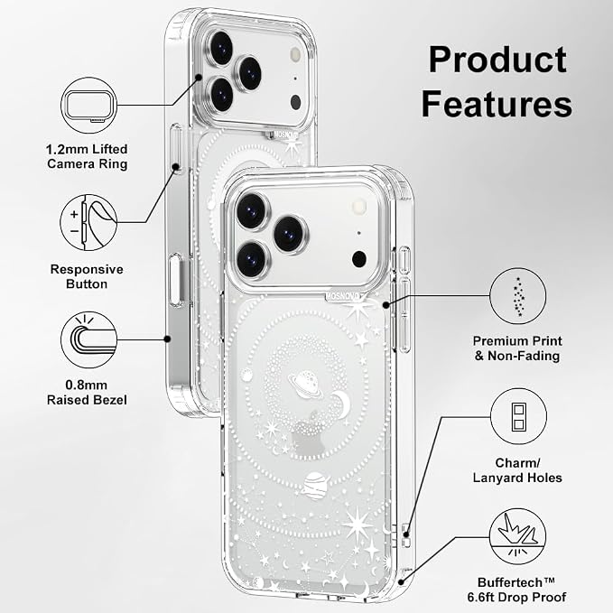 MOSNOVO for iPhone 17 Pro Max Case | Military Grade 6.6ft Drop Tested | Camera - Image 7