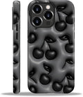 for iPhone 16 Pro Case, HL2 Cute Cool Cherry Black Hybrid 2 Layer Hard Shell by Unknown