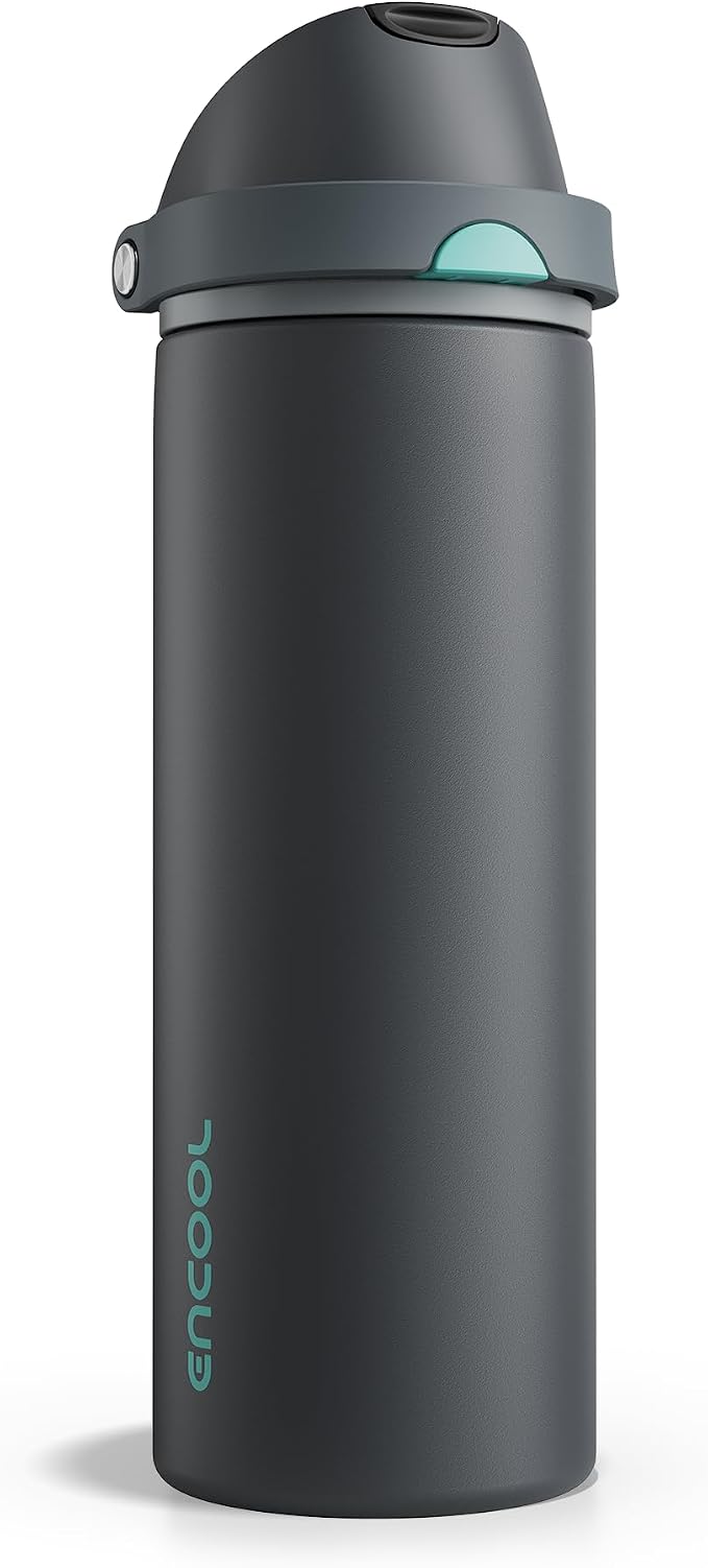 Insulated Water Bottle with Straw by ENCOOL
