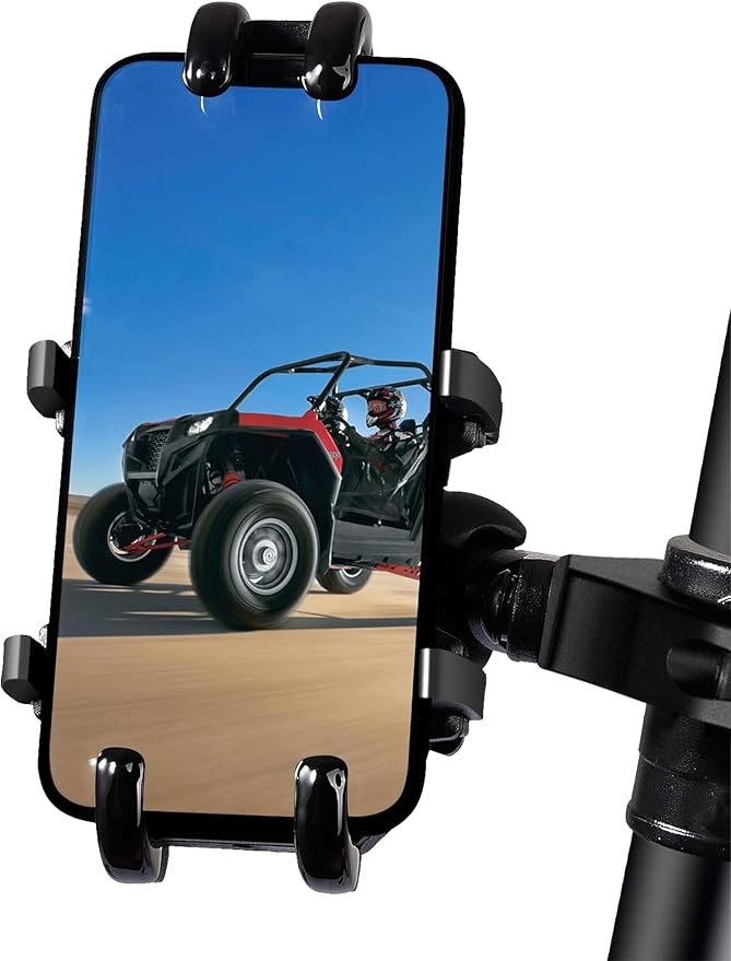 ZIDIYORUO UTV Phone Holder, Aluminum Alloy Heavy Duty Cell Phone Mount by ZiDiYoRuoAlwaysfocusonhighcostperformanceaccessoriesforyourUTVSXS